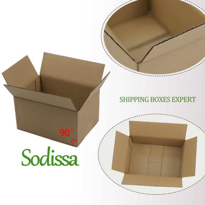 Sodissa 7x5x4 Inches Shipping Boxes  Brown Corrugated Cardboard Boxes for Small Bussiness  25 Pack - Image 3